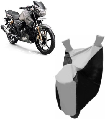 Auto Age Two Wheeler Cover for TVS(Apache RTR 180, Black)