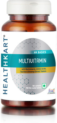 

Healthkart Multivitamin with Ginseng Extract, Taurine and Multiminerals, 90 Tablets(90 No)