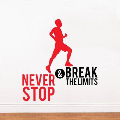 rawpockets 15 cm Never Stop and Break limits Self Adhesive Sticker(Pack of 1)