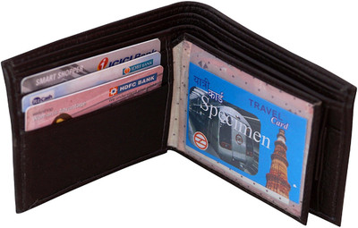 

Macberry Men Black Artificial Leather Wallet(10 Card Slots)