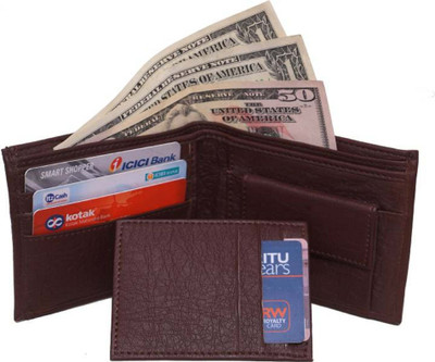 

Macberry Men Brown Artificial Leather Wallet(10 Card Slots)