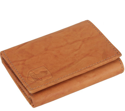 

LANDER Men Tan Genuine Leather Wallet(8 Card Slots)