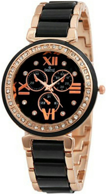 

Talgo New Arrival Red Robin Season Special RRMINABKGOLD 2018 New collectionFor party Wear Mina Black Round Trendy And Beautiful Look Dial & Black metal Strep RRMINABKGOLD Watch - For Girls