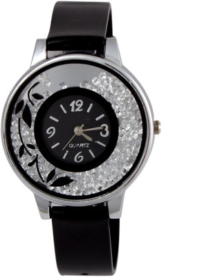 

Skmi 2018 Simple And Sobber Looking Movable Diamond Pu Strap Designer Watch For Women And Girls 002 Watch - For Women