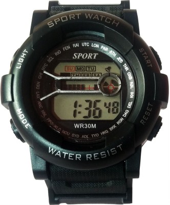 Aviser Black Digital Sport Watch WR30 Watch  - For Boys   Watches  (Aviser)