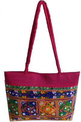 HideCrusH Jaipuri women shoulder bag Shoulder Bag(Red, 4 L)