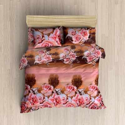 

MH DÉCOR 120 TC Cotton Double Printed Bedsheet(Pack of 3, Multicolor)