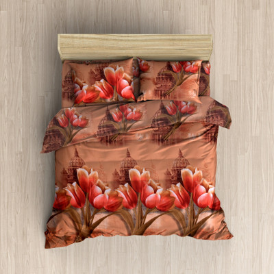 

MH DÉCOR 120 TC Cotton Double Printed Bedsheet(Pack of 3, Multicolor)