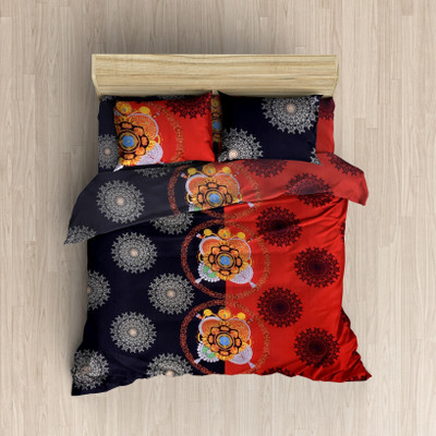 

MH DÉCOR 120 TC Cotton Double Printed Bedsheet(Pack of 3, Multicolor)