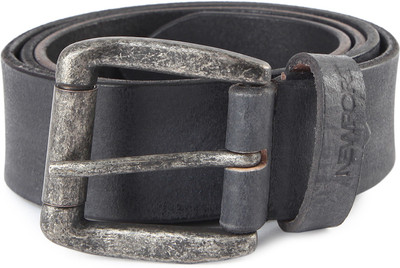 

Newport Men Grey Genuine Leather Belt, Black
