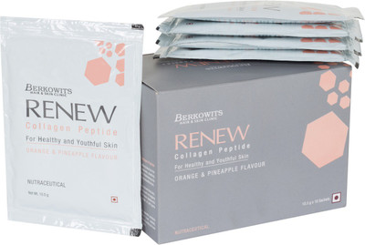 

Berkowits RENEW COLLAGEN PEPTIDES PACK OF 10, Flavoured, Collagen Vitamins For Skin(110 g)