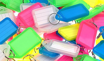 

SCORIA Pack OF 300 Tag Label Locking Key Chain(Multicolor)