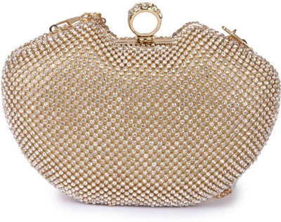 

Kleio Casual Gold Clutch