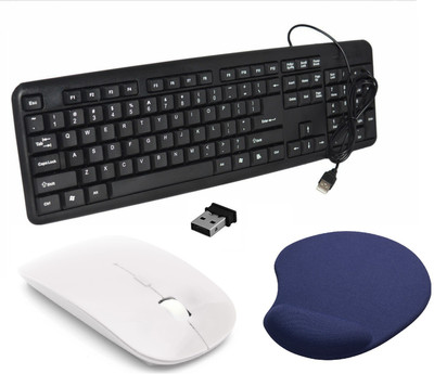 

ReTrack K01 RedBlack Spider Wired USB With Wireless Black Mouse And Wrist Mousepad Combo Set