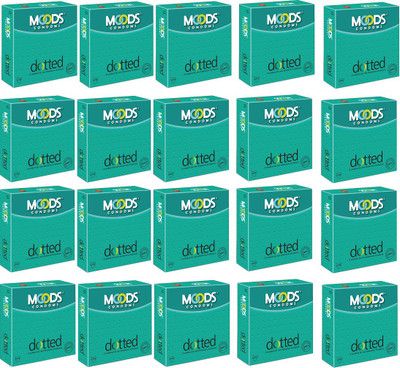 Moods Dotted For New Dimensions of Pleasure Condom(Set of 20, 60S)