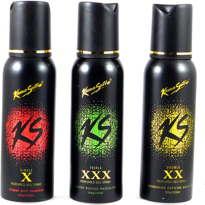 

KamaSutra Black Deos Deodorant Spray - For Men(360 ml, Pack of 3)