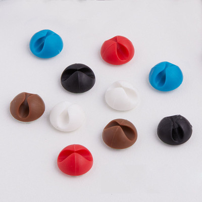 

SYGA 0 Compartments Silicone Cable Clips(Multicolor)