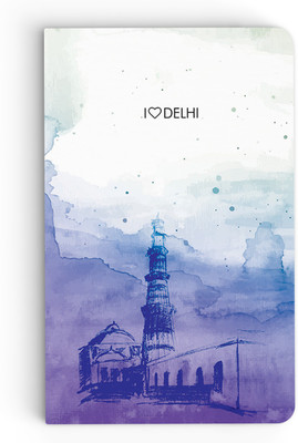 

inkFlap A5 Notebook(Premium Designer Notebook - I Love Delhi_02 (QM), Varicoloured)