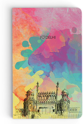 

inkFlap A5 Notebook(Premium Designer Notebook - I Love Delhi_03, Varicoloured)