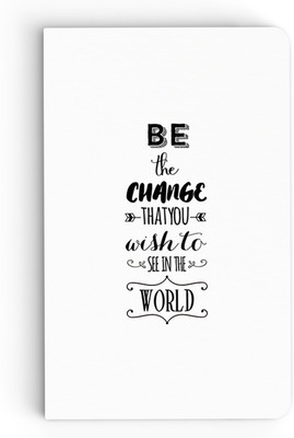 

inkFlap A5 Notebook(Premium Designer Notebook - Be The Change (White), White)