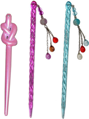 

MAGIK Combo of Multi Color Juda Sticks Hair Accessory Set(Multicolor)