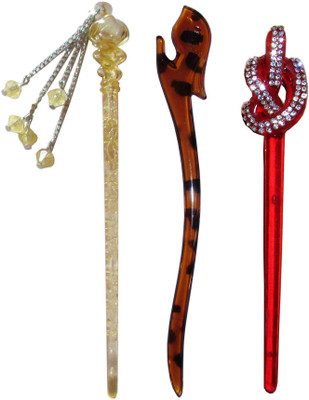 

MAPPIC Combo of Multi Color Juda Sticks Hair Accessory Set(Multicolor)