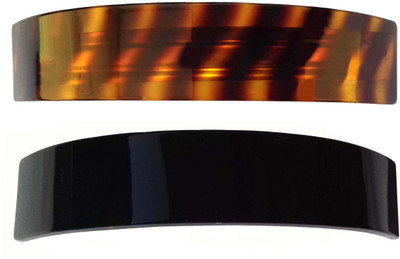 

Shreya Collection Combo of 2 Multicolour Shiny Hair Ponytail Barrette Clutcher Clip Alligator Buckle - 10045.40b Hair Clip(Black, Yellow)
