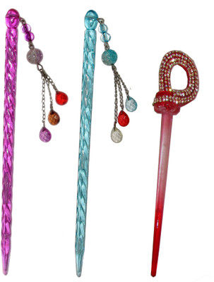 

MAPPIC Combo of Multi Color Juda Sticks Hair Accessory Set(Multicolor)