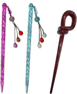 

MAPPIC Combo of Multi Color Juda Sticks Hair Accessory Set(Multicolor)
