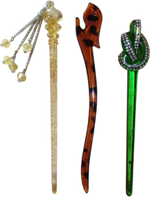 

NIKKU Combo of Multi Color Juda Sticks Hair Accessory Set(Multicolor)