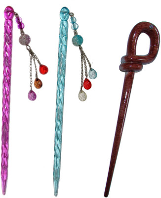 

NIPPU Combo of Multi Color Juda Sticks Hair Accessory Set(Multicolor)