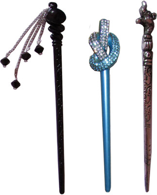 

NIKKU Combo of Multi Color Juda Sticks Hair Accessory Set(Multicolor)
