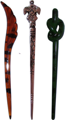 

NIKKU Combo of Multi Color Juda Sticks Hair Accessory Set(Multicolor)