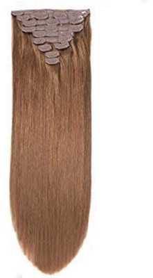 

Majik 100% Original Real Human 10 pcs,100 Grams Extensions For Women & Girls (26 Inch, Light brown) Hair Extension