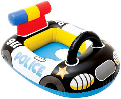 

Kiditos Inflatable Kiddie Water Float Ring Cruiser Police Car Shape Inflatable Pool Accessory(Multicolor)