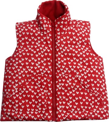 

Always Kids Sleeveless Printed Baby Boys & Baby Girls Jacket, Red heart