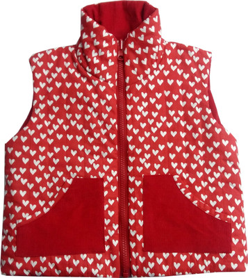 

Always Kids Sleeveless Printed Baby Boys & Baby Girls Jacket, Red heart