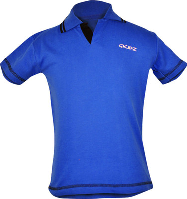 Gkidz Boys Solid Cotton T Shirt(Blue, Pack of 1) Flipkart