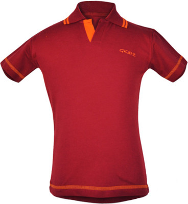 

Gkidz Solid Boys Polo Neck Maroon T-Shirt