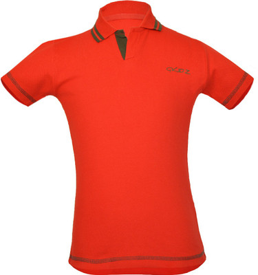 

Gkidz Boys Solid Cotton T Shirt(Red, Pack of 1