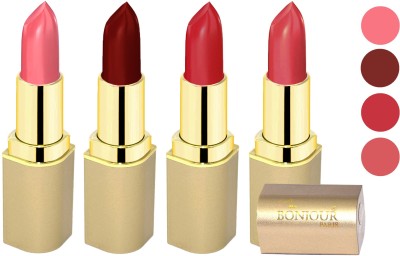 

Nailbow Bonjour Paris Soft Creame Matte Lipstick(Burnt Amber-Maroon-Cherry-Mauve, 16.8 g)