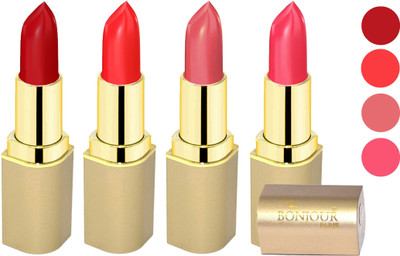 

Nailbow Bonjour Paris Soft Creame Matte Lipstick(Dark Red-Sweet Red-Hot Mauve-Baby Pink, 16.8 g)