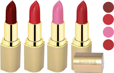 

Nailbow Bonjour Paris Soft Creame Matte Lipstick(Maroon-Cherry-New Pink-Brick, 16.8 g)
