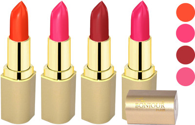 

Nailbow Bonjour Paris Soft Creame Matte Lipstick(Dark Orange-Pink-Brick-Sweet Pink, 16.8 g)