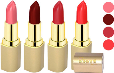 

Nailbow Bonjour Paris Soft Creame Matte Lipstick(Burnt Amber-Maroon-Cherry-Sweet Red, 16.8 g)
