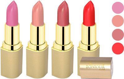 

Nailbow Bonjour Paris Soft Creame Matte Lipstick(New Pink-Light Nude-Nude-Light Red)