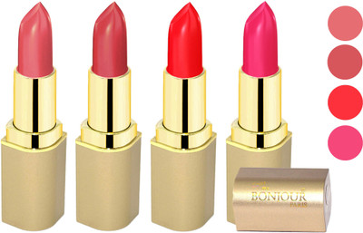 Nailbow Bonjour Paris Soft Creame Matte Lipstick(Hot Mauve-Mauve-Red-Sweet Pink, 16.8 g)