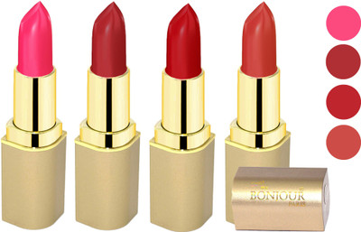 

Nailbow Bonjour Paris Soft Creame Matte Lipstick(Pink-Brick-Dark Red-Orange, 16.8 g)