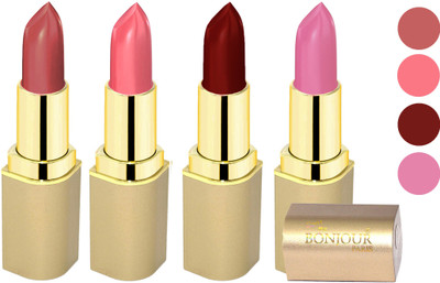 

Nailbow Bonjour Paris Soft Creame Matte Lipstick(Light Mauve-Burnt Amber-Maroon-New Pink, 16.8 g)