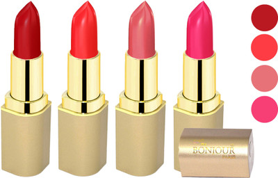 

Nailbow Bonjour Paris Soft Creame Matte Lipstick(Dark Red-Sweet Red-Hot Mauve-Sweet Pink, 16.8 g)